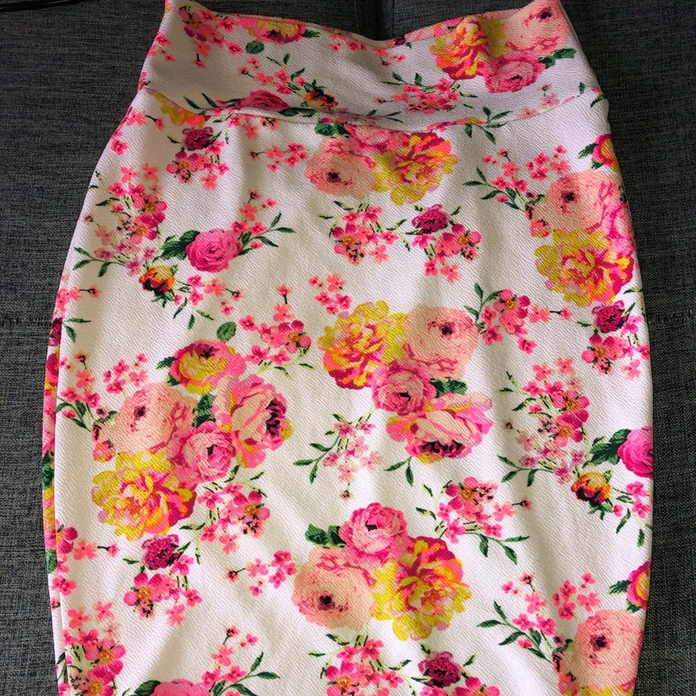 Floral Print Pencil Skirt